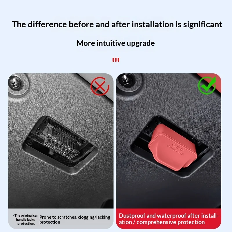 Para carro universal e veículo elétrico porta obd capa protetora interface de diagnóstico à prova de poeira à prova dd umidade