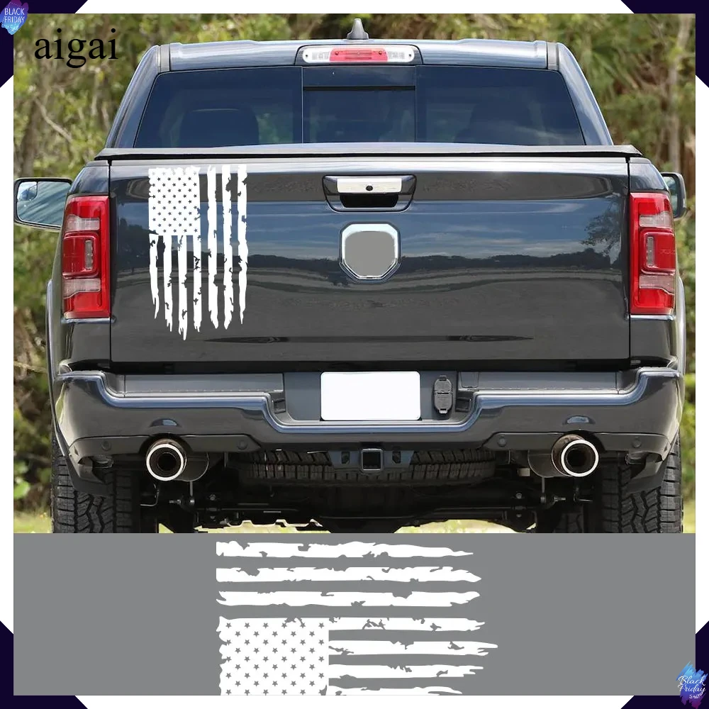 Car Sticker USA Flag For Toyota Hilux Tacoma Jeep Gladiator Isuzu Dmax Ford F150 Dodge RAM Tuning Motor Accessories Decor Decal