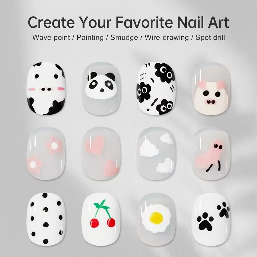 1/10Pcs 5-in-1 Nail Dotting Pen Art Tools Ballpoint Pen Design Nail Art Tip Dot Paint Manicure Kit for Home And Salon Use view 5