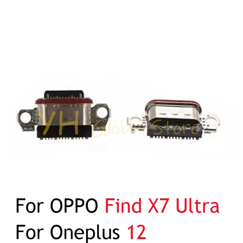 

2PCS For OPPO Find X7 Ultra For Oneplus 12 USB Charging Port Dock Connector Socket Repair Parts