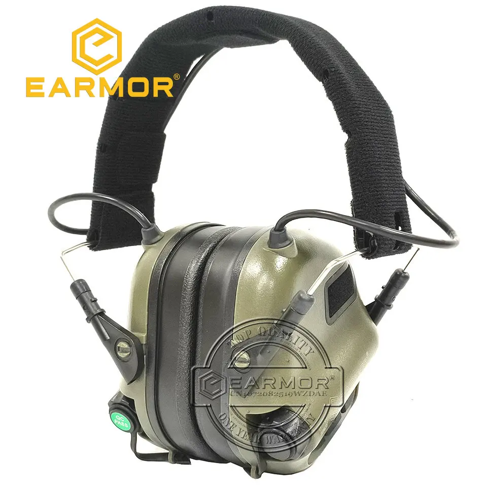 

EARMOR M31 MOD4 зеленая тактическая гарнитура Военная съемка шумоподавление наушники Защита слуха 2