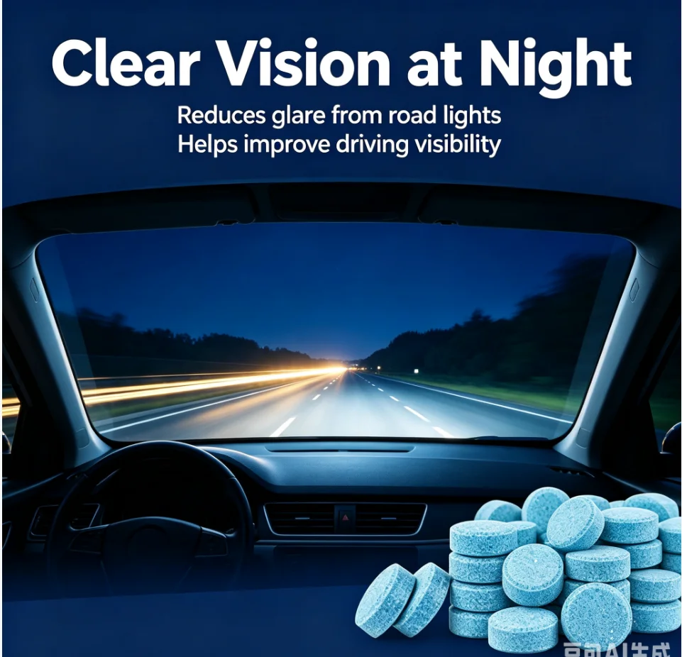 Auto Washer Pellet Solid Cleaner Car Windscreen Cleaner Effervescent Tablet Wiper Glass Solid Cleaning Tablets Pastille