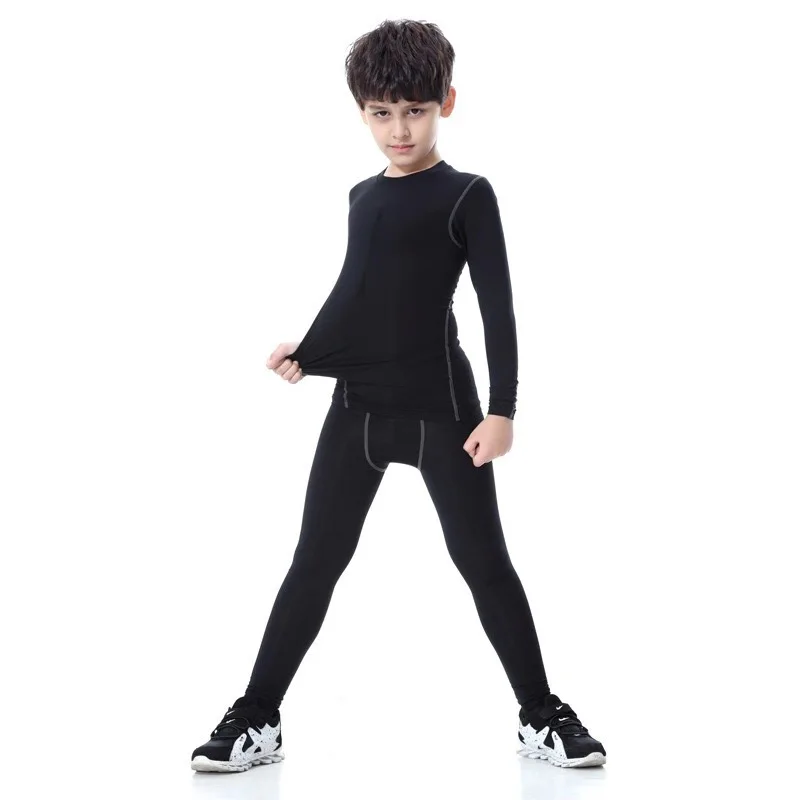 Boring Honey Children's Compression Leggings - Quick-Dry Breathable Basketball Football Running Tight-Fitting Pants Sportswear