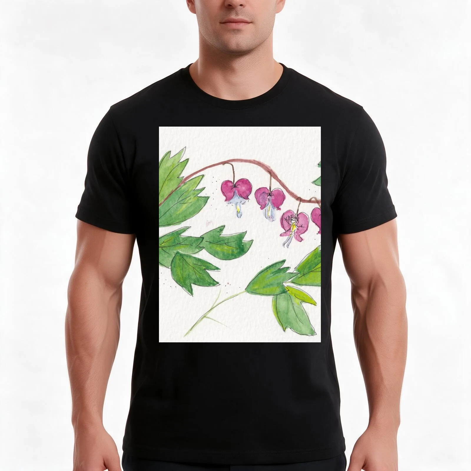 Bleeding Heart T-Shirt Summer Casual Cotton Tee Oversized Streetwear Tops Vintage Graphic Print Loose Fit Short Sleeve