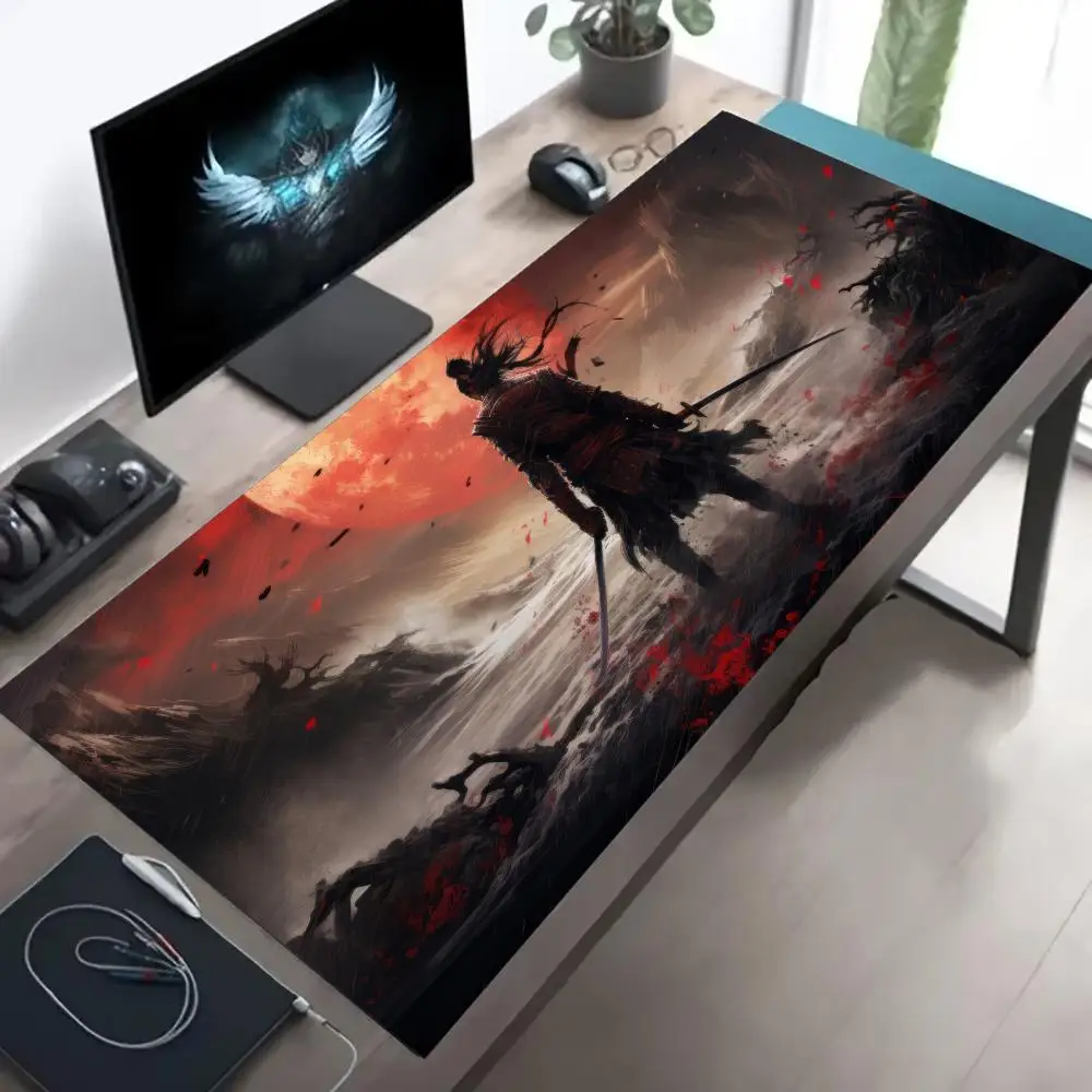 

Samurai Warrior Mouse Pad Large Gaming Mousepads Mousepad XXL Non-slip Computer Game Rug desk Laptop Tablet Mat Mini PC Playmat