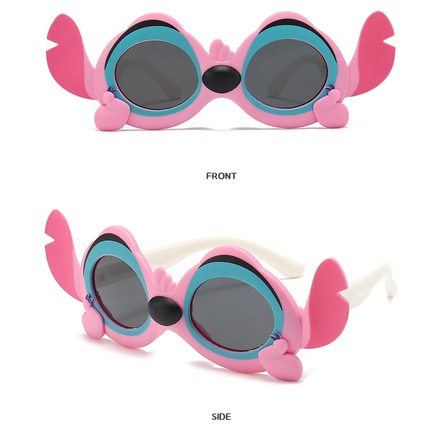 Occhiali da sole Disney Stitch Angel Adorabili occhiali UV400 Anti-UVA UVB Vacanza Disneyland Trip Y2K Occhiali da sole morbidi polarizzati