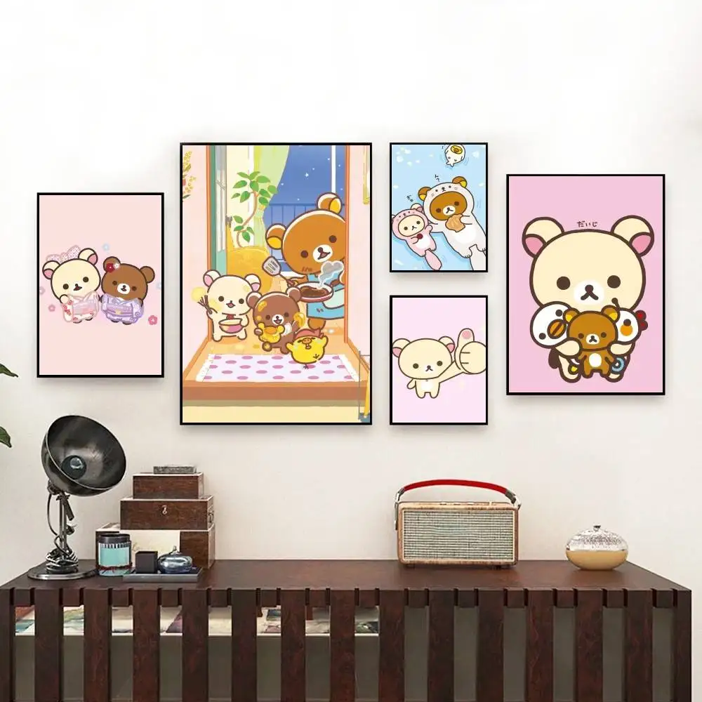 

R-RilakkumaS Cute Poster Perfect Space Sticker Self Adhesive for Office Home Theater Wall Art Decor Fancy Gift