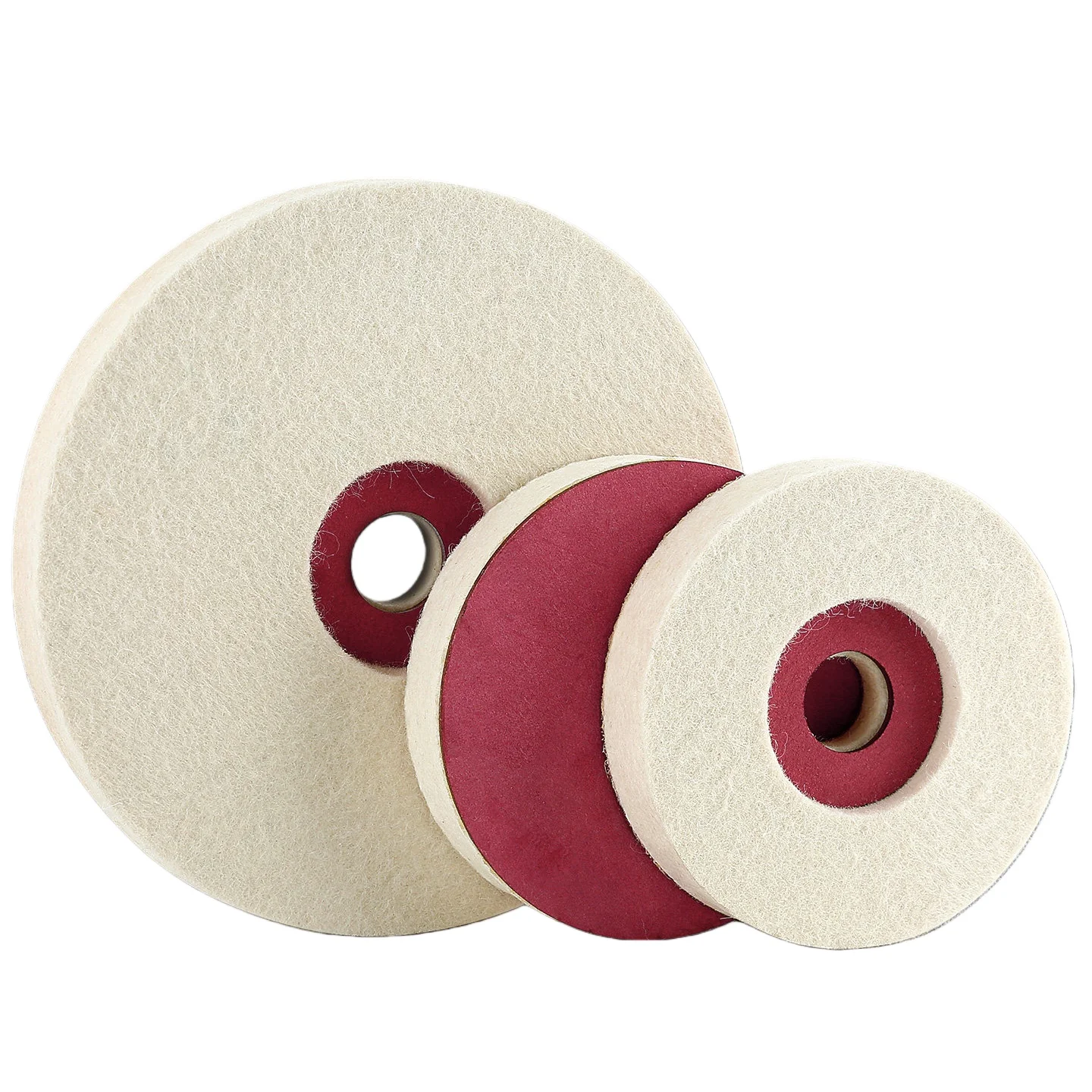 

115mm/180mm Wool Polishing Wheel Buffing Pad for Angle Grinder Fiber Backing Felt Sanding Pad for Metal Glass Marble 20mm Thick