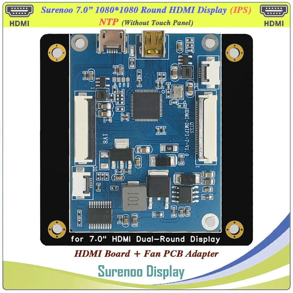 7.0 "7 بوصة HDMI-متوافق 1080*1080 1080P المزدوج مزدوج MIPI دائرة مستديرة IPS TFT وحدة LCD شاشة عرض لوحة مراقب