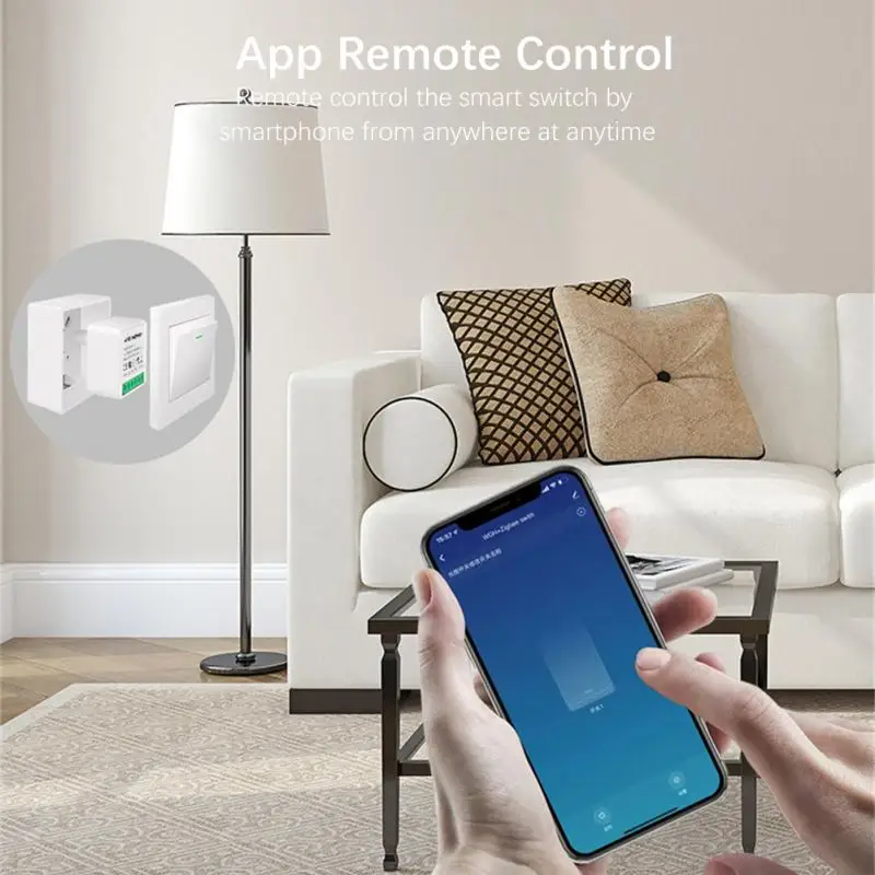 Aubess TUYA WiFi Mini Smart Switch 1/2/3/4 Gang Smart Life APP Wireless Remote Control Voice Control work with Alexa Google