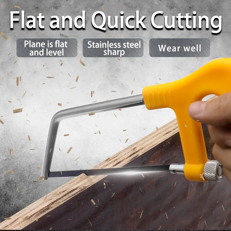 R'DEER Hand Saw 6/10/12 Inch Saw Frame Ergonomic Plastic Handle, Portable Metal Saw, Compact DIY Tool For Home Improvement