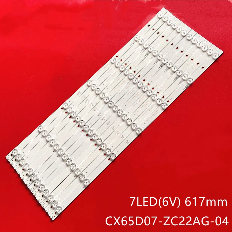 Strip LED 12pcs untuk 65MUA1500 CX65D07-ZC22AG-04 CX65D07 Strips 65PA505E AX65LEDE88/0227/