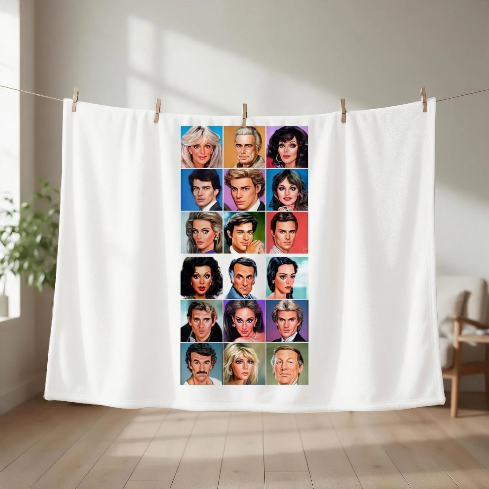 ORIGINAL DYNASTY CAST Throw Blanket couch cozy soft plush fuzzy picnic outdoor blanket