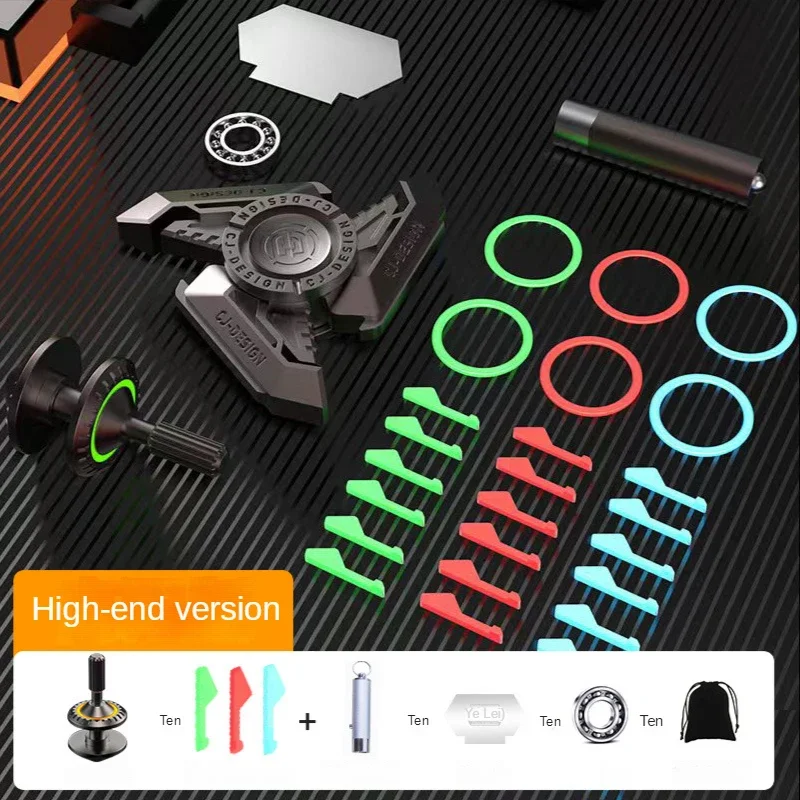 EDC Metal Luminous Mini Fidget Spinner Antistresse Hand Spinning Top Tip Relieve Stress Reducing Glowing Toys For Kids Adults