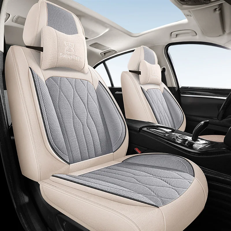 

Universal 5 Seats Car Seat Cover Full Set Waterproof Front Rear Car Seat Cushion