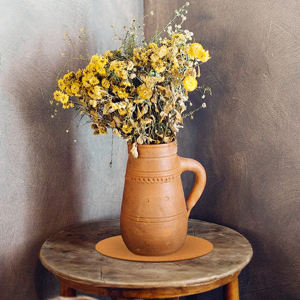 8 قطعة نباتات الفلين وعاء الحصير 10 سنتيمتر منصات زارع طبيعية مستديرة مقاوم للماء المضادة للانزلاق الزهرية أسفل الوقايات حديقة صينية النبات