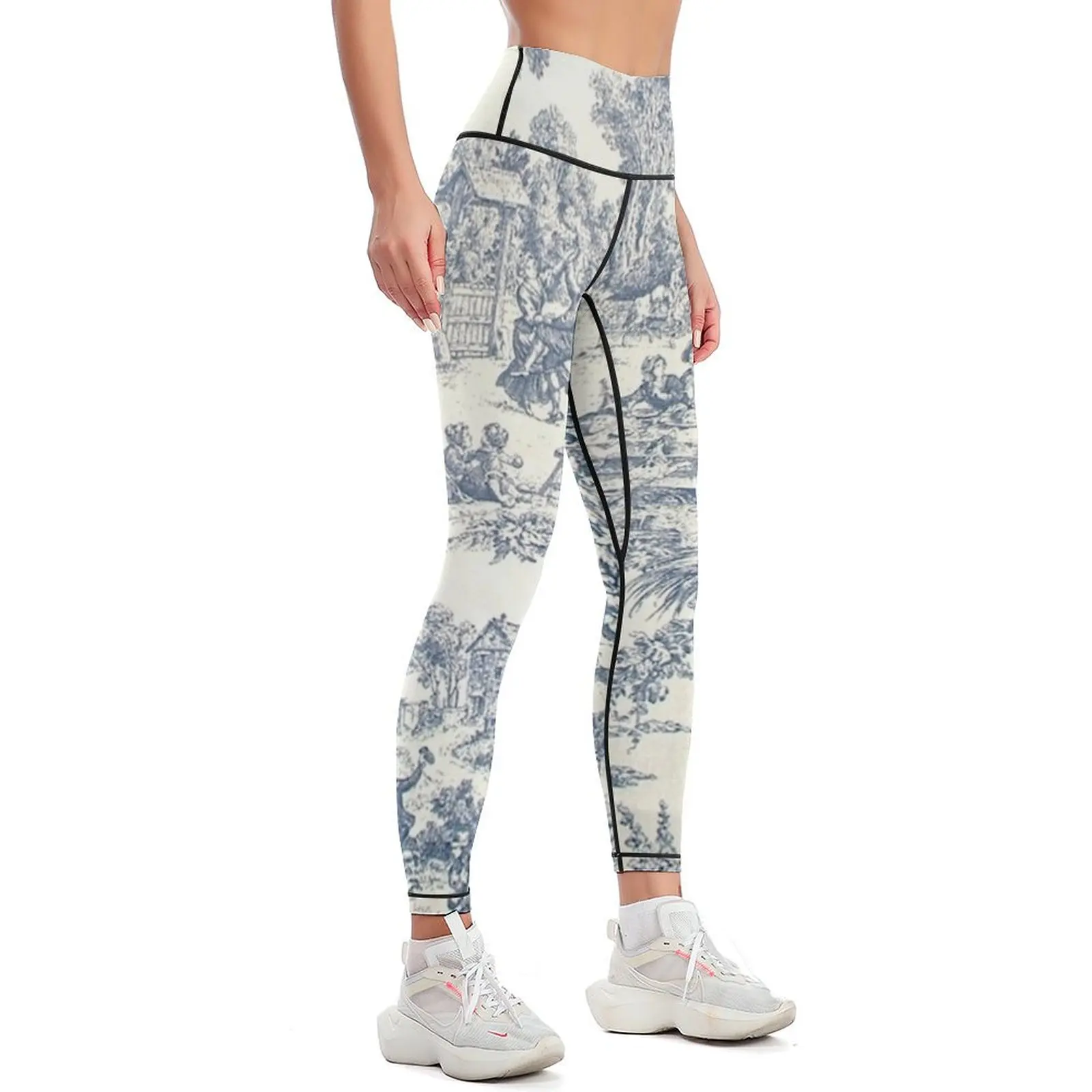 Toile de Jouy Number 2 Leggings push up legging sports tennis for gym's clothing Womens Leggings