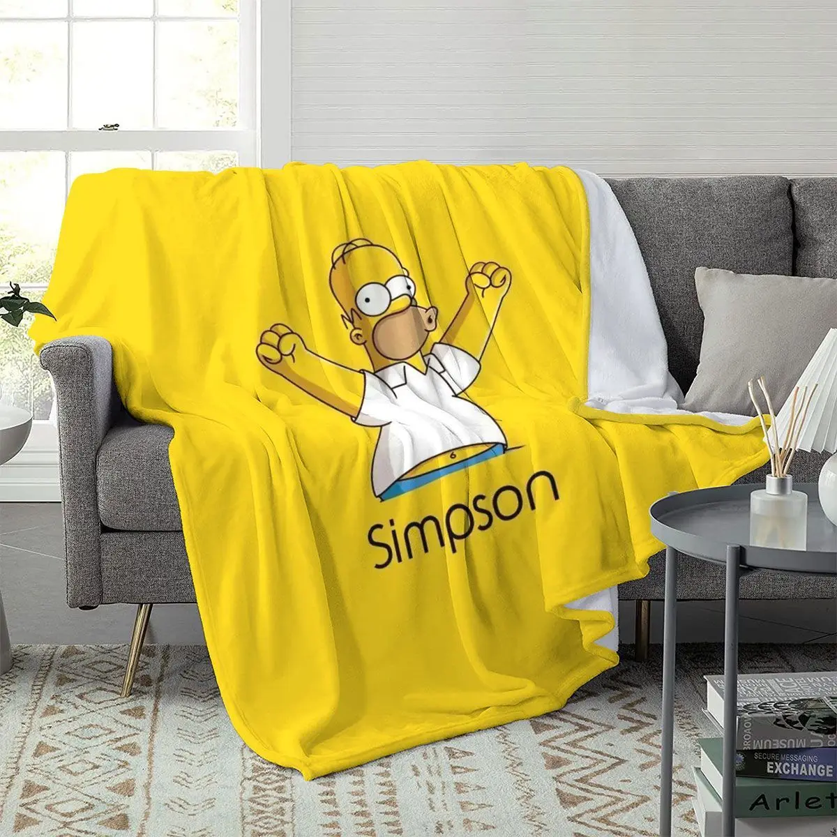 Neue The Simpsons Homer Bart Lisa Abe Kreative Cartoon-Flanelldecke Weiche und bequeme Decke für die Mittagspause und für klimatisierte Räume – Detail 14