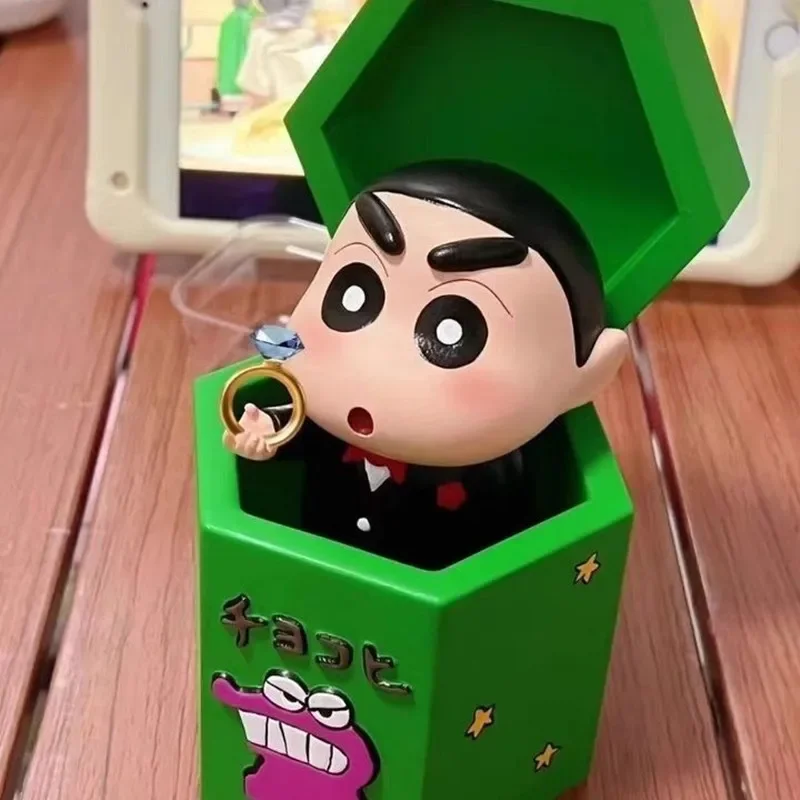 Crayon Shin-Chan Cos Christmas Bee Proposal Cowboy Buzz Lightyear Zombie Figure Collectible Toys Model Ornaments Festival Gift