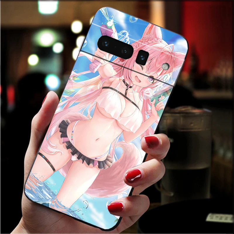 حافظة لهاتف جوجل بيكسل 10 برو XL 9 برو XL 9A 8 7 6 برو بكسل 8A 7A 6A بكسل 8 7 6 5 كارتون أنيمي مثير فتاة #1