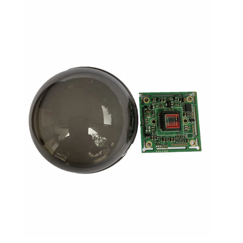 2 inch Translucent tea brown original dome shell acrylic transparent dome surveillance CCTV camera shell transparent cover
