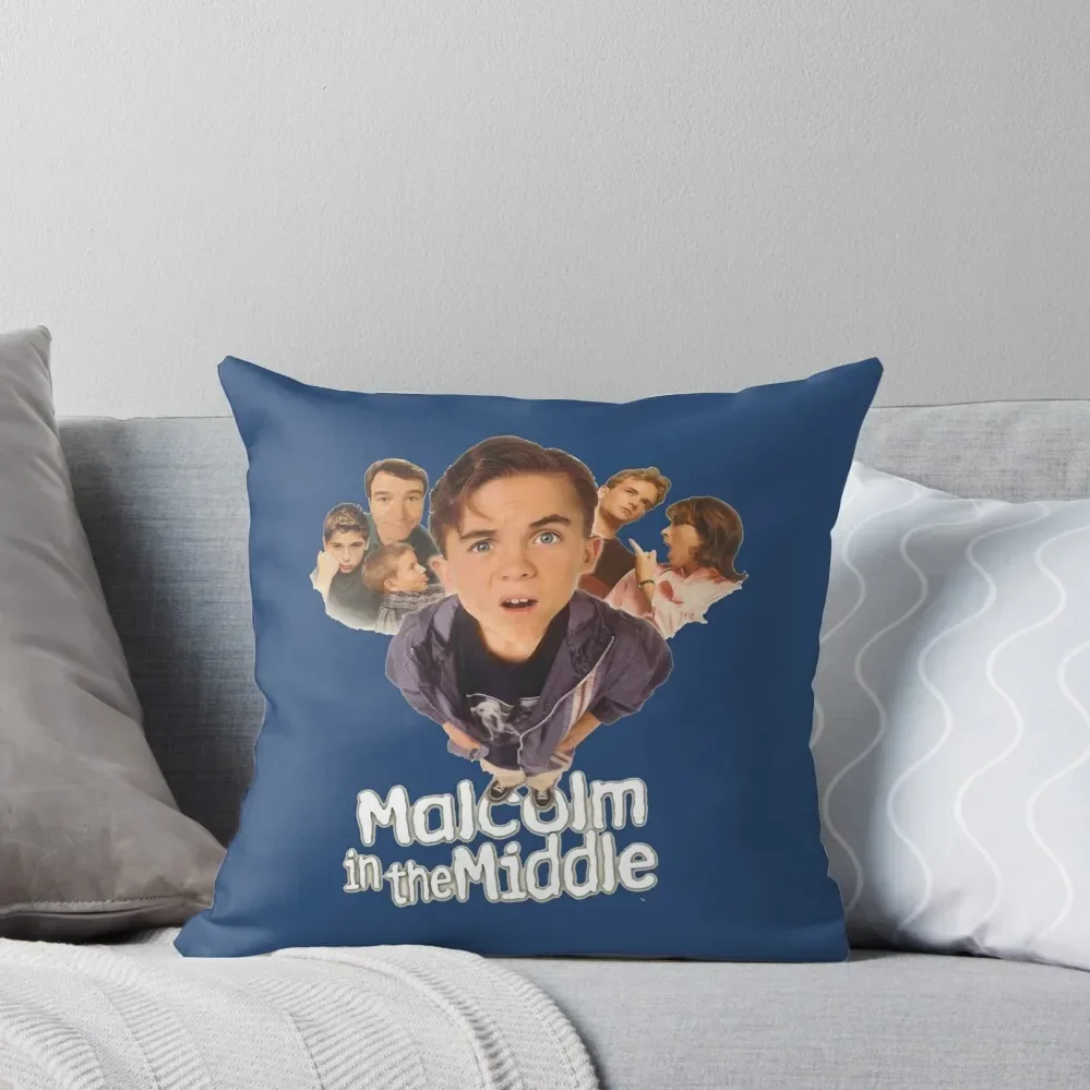 Cadeau dr?le Malcolm dans la vague rétro moyenne classique Throw Pillow Luxury Pillow Case Sofa Pillow Cover