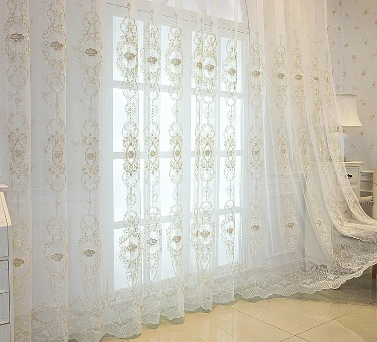 الوافدين الجدد الشمال الحديثة الراقية جو فاخر التطريز الغزل الستائر لغرفة المعيشة غرفة الطعام غرفة نوم