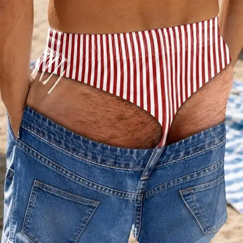 2026 Meistverkaufte Lustige 3D Faux-Denim & Leopardenmuster Strandshorts für Herren – Ein lustiges Weihnachtsgeschenk für Freund oder Ehemann – Detail 5
