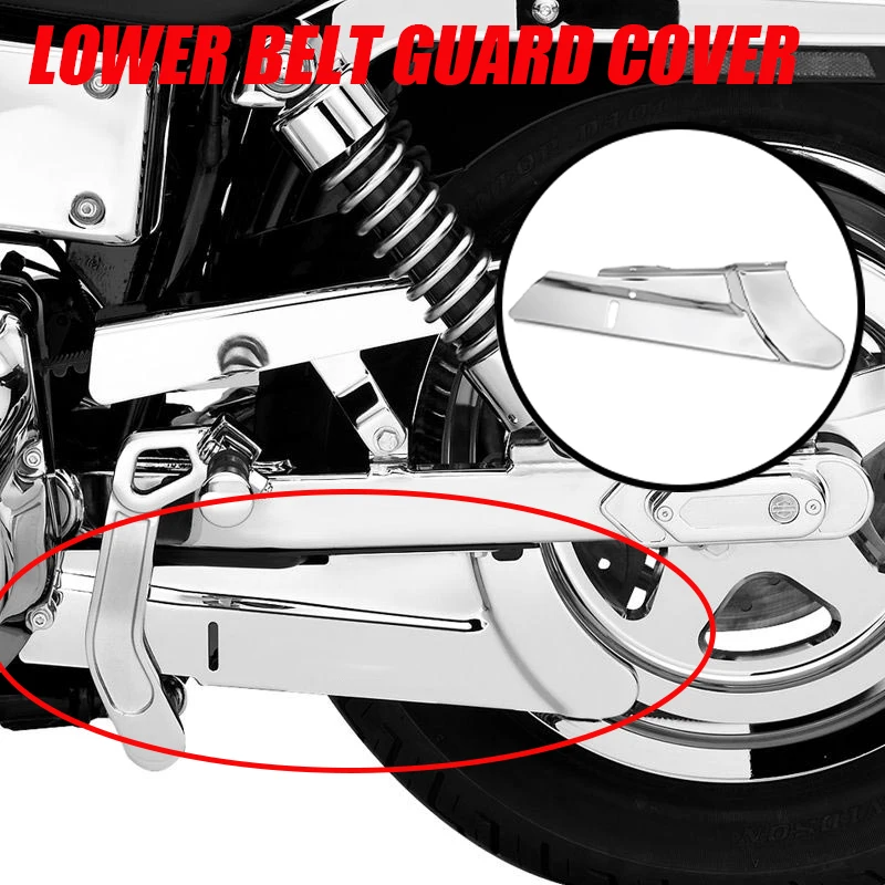 

Защитная пленка для ремня цепи, декоративная для Harley Electra Street Road Glide King FLHTK 2009-2023, защитная крышка для заднего нижнего ремня мотоцикла