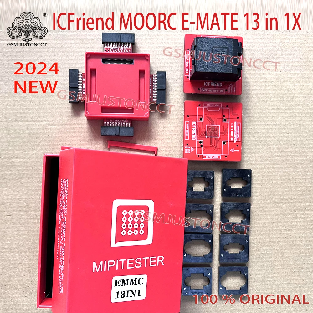 2024 Original Icfriend Mipitester MOORC E-MATE X E MATE PRO BOX EMMC BGA 13 IN 1 SUPPORT 100 136 168 153 169 162 186 221 529 254