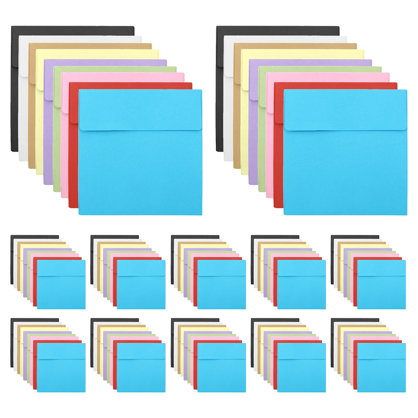 

100Pcs Kraft Paper Small Envelopes Blank Envelops for Invitation Cards Greeting Cards Cash Coin Key Storage Paper Envelops