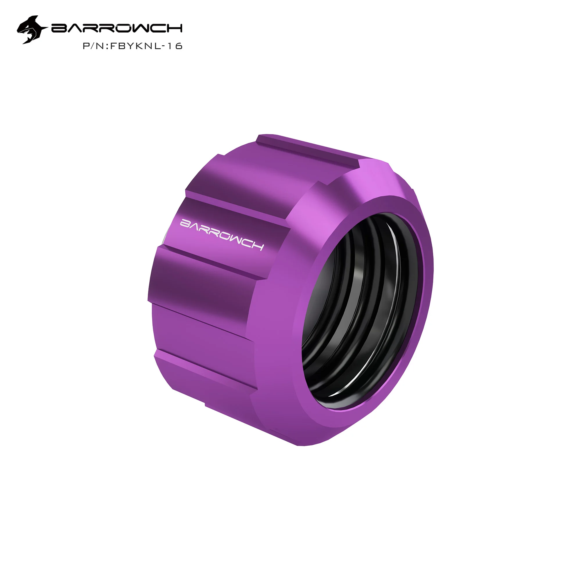 Barrowch Brass Fitting For OD16mm PETG Acrylic PMMA Hard Tube G1/4 Aluminum Connector for Computer Water Cooling System