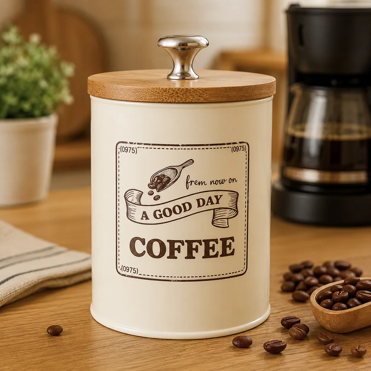 Coffee Tea Canister Set - Vintage Coffee Sugar Tea Storage Tins