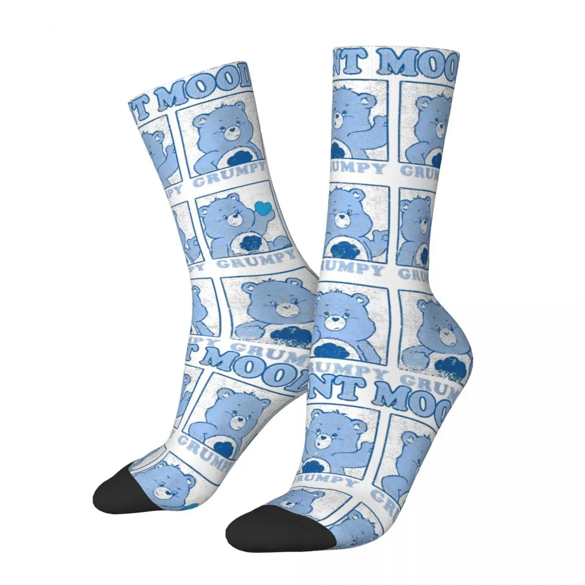 

Casual Care Bears Grumpy Bear Current Mood Emotions Box Up Sports Socks Polyester Middle Tube Socks for Unisex Breathable