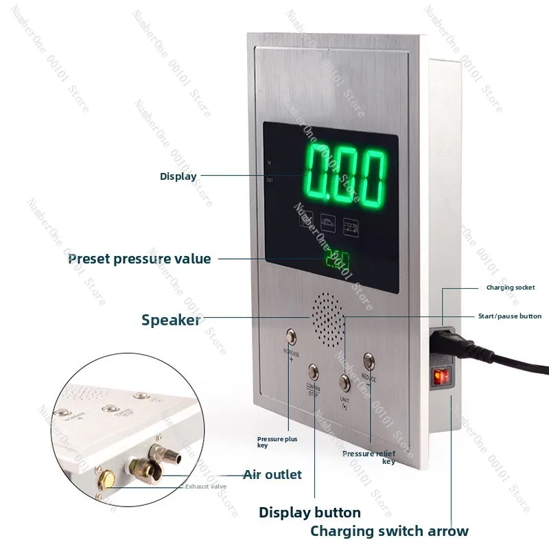 Automatic tire inflator preset pressure automatic charging and deflating car tire inflator