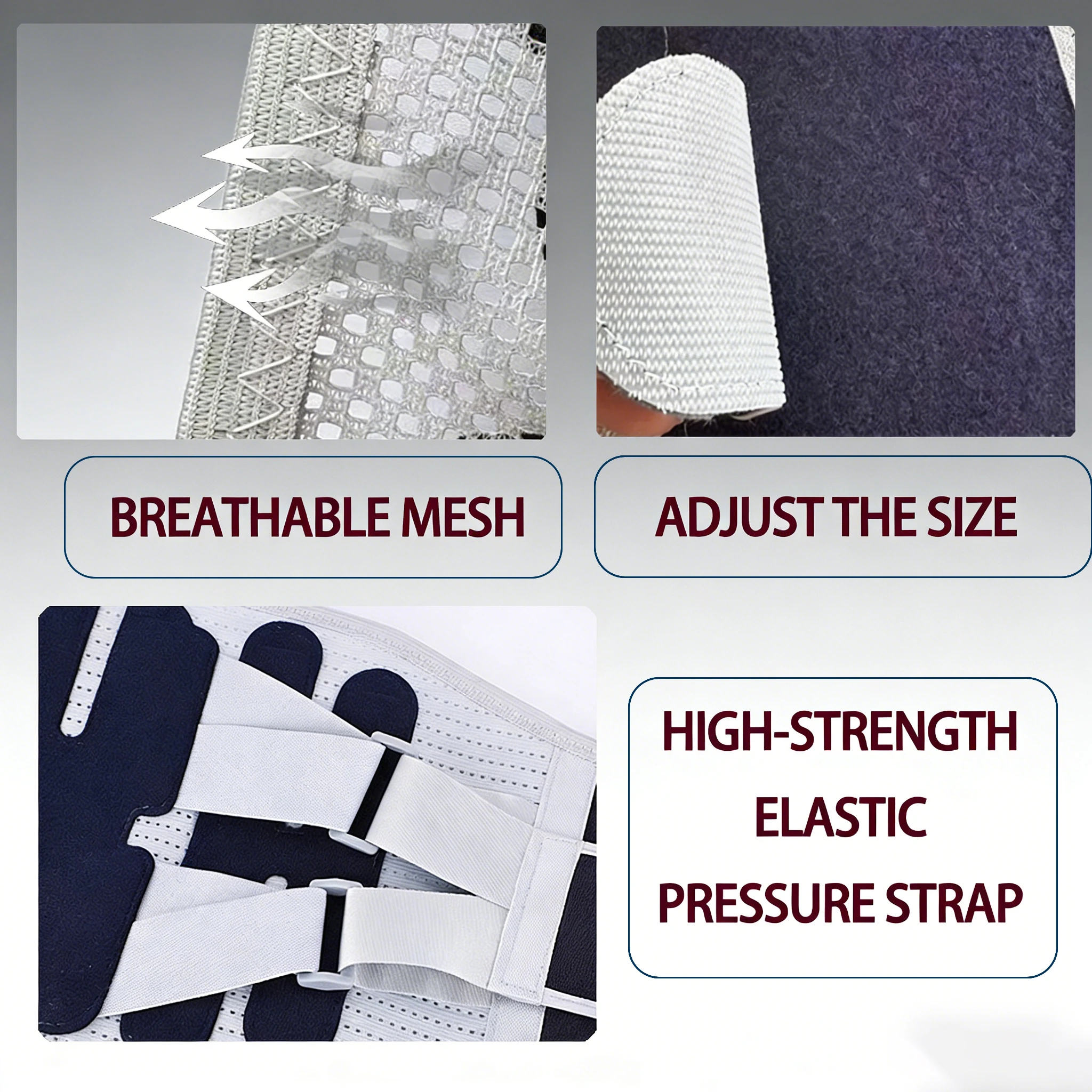 Adjustable Breathable Mesh Waist Support Belt with Steel Splints for Men Women Lightweight Lower Back Support for Work Sports