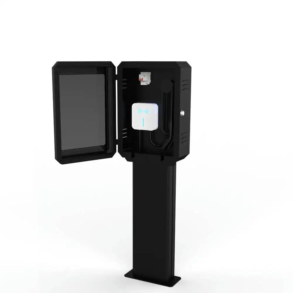 New Outdoor IP65 Electric vehicle charging Protection Box for electric car post ev charger floor standing