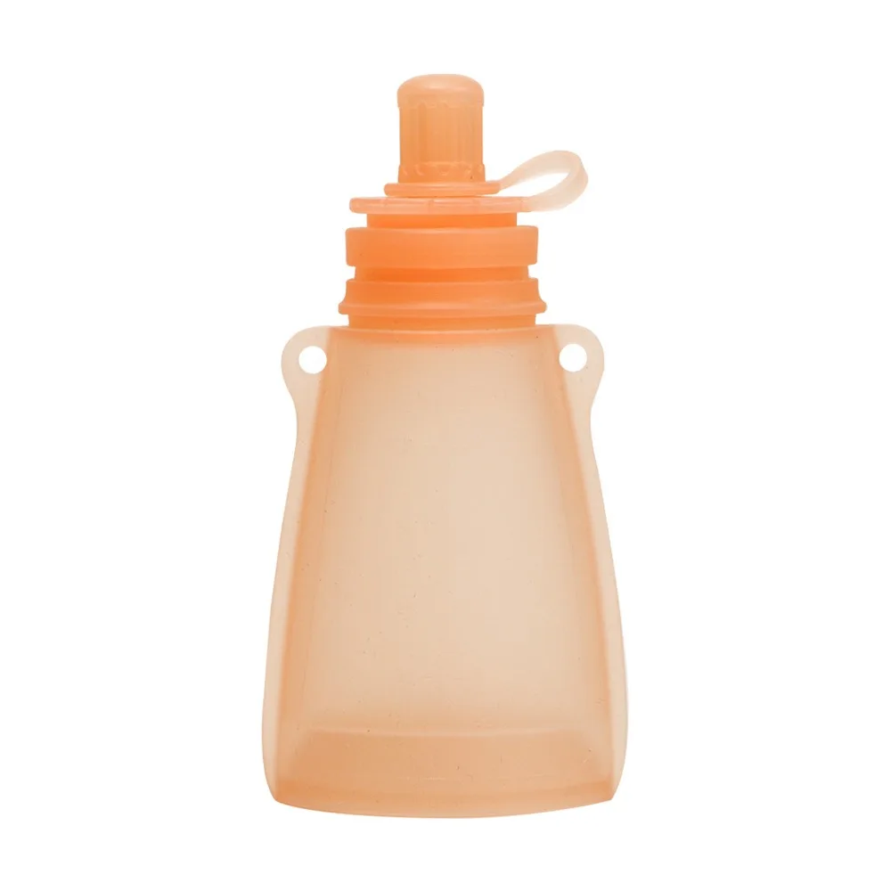

BPA Free Silicone Baby Food Pouch Reusable Refillable Milk Storage Bag Sealing Storage Leak-proof Squeeze Baby Food Container