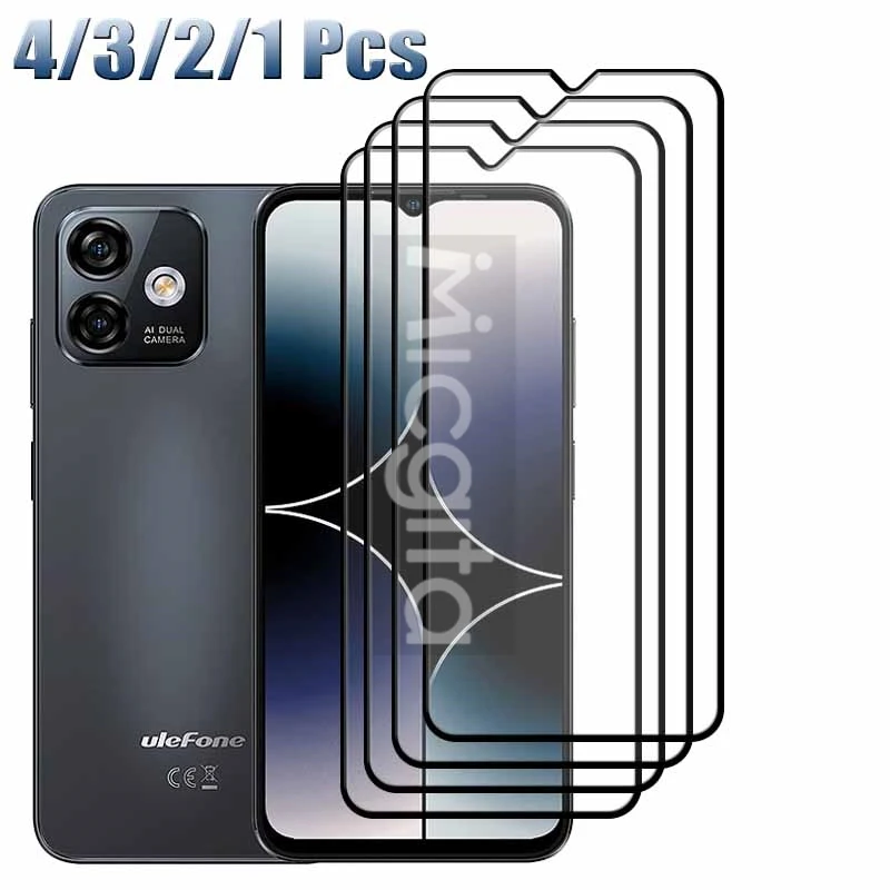 4/3/2/1PCS For Ulefone Note 16 pro Screen protector Tempered glass 9H Anti-Scratch Full cover