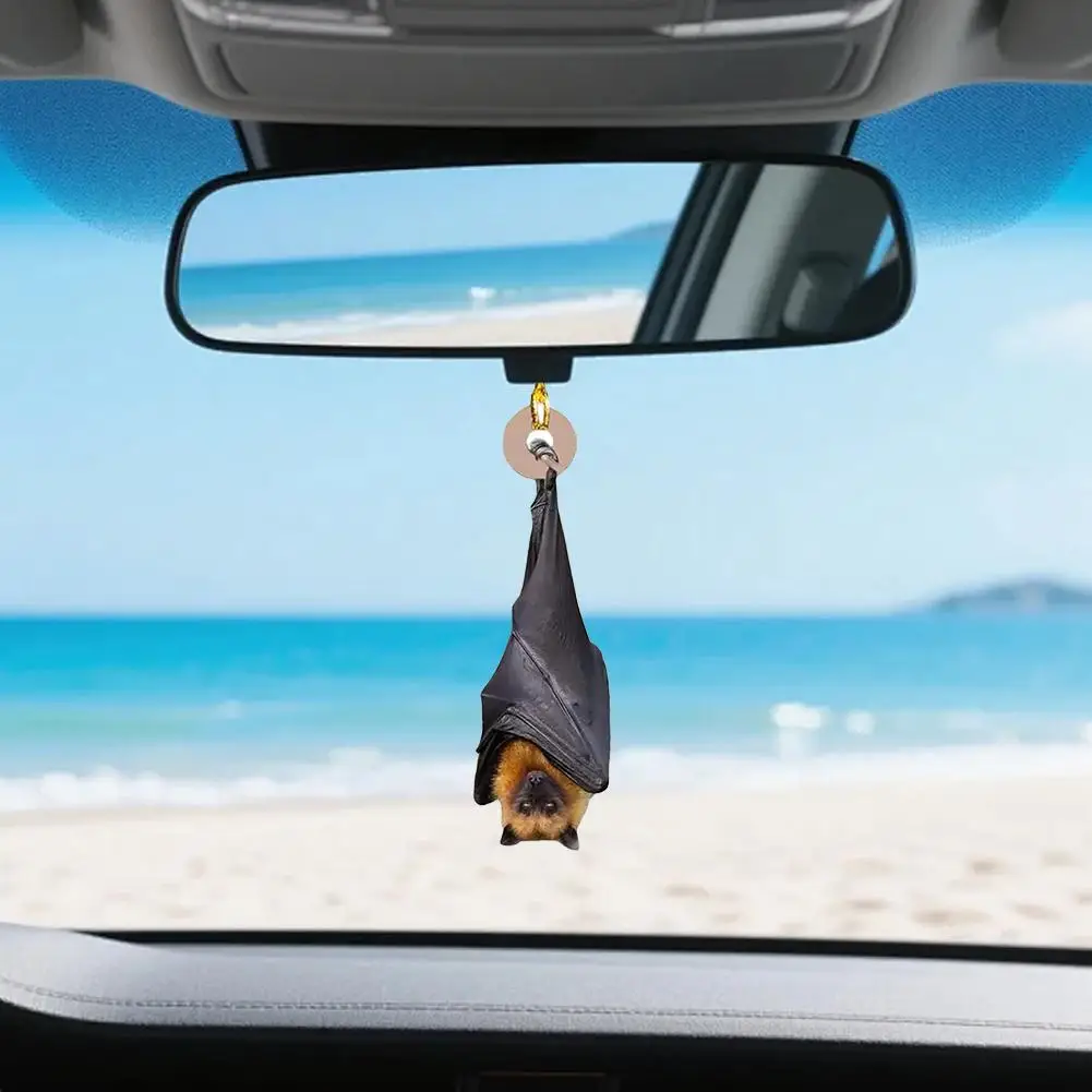 1/3 قطعة 2D الاكريليك شقة الأسود الخفافيش شجرة عيد الميلاد حلي معلقة الإبداعية DIY بها بنفسك شجرة عيد الميلاد زينة 2026 جديد الخفافيش قلادة