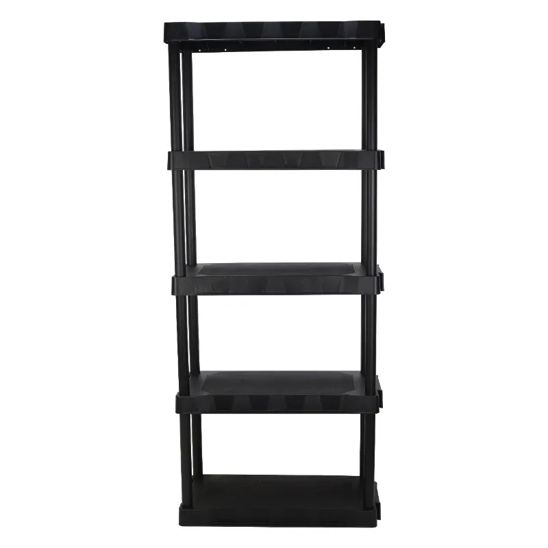 

68" H x 30" W x 13.8"D, 350lb Total Capacity 5 Tier Standing Shelf Unit, Multi-Use Free Plastic Storage Rack, Easy to Assemble