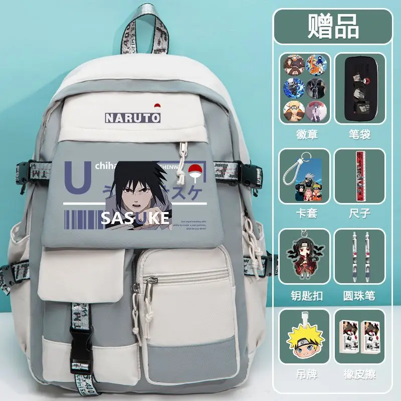 Naruto New Cartoon Student Schoolbag Casual and Lightweight Large Capacity Waterproof Cute Stain Resistant Backpack