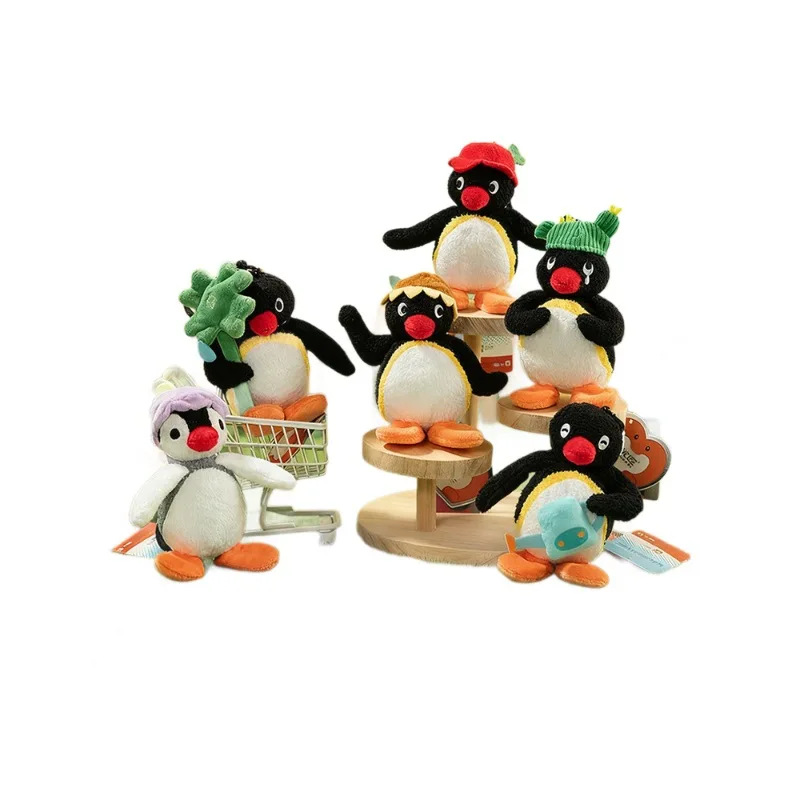 12cm Genuine Penguin Plush Toy Pendant Cute Flower Language Fairy Doll - Backpack Accessory Bag Charm Festival Gift Collectible
