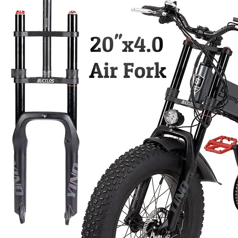 BUCKLOS Fat Fork 180mm Double Shoulder MTB Fork 20*4.0\