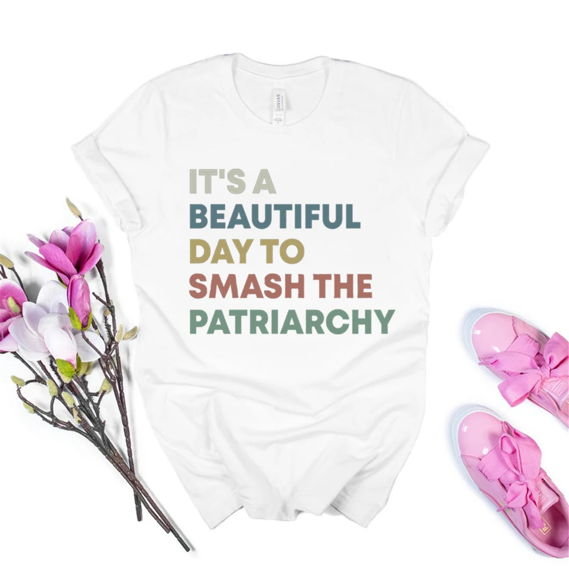 Smash The Patriarchy Shirt Feminist Equal Rights T Shirt Woman Tshirts Girl Power Print T-shirt Casual Short Sleeve Vintage Tees