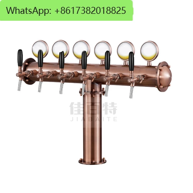 Craft 304 Stainless Steel T-Head with LED Light Liquor Column T-Beer Machine Bar Liquor Column Beer Distribution Equipment
