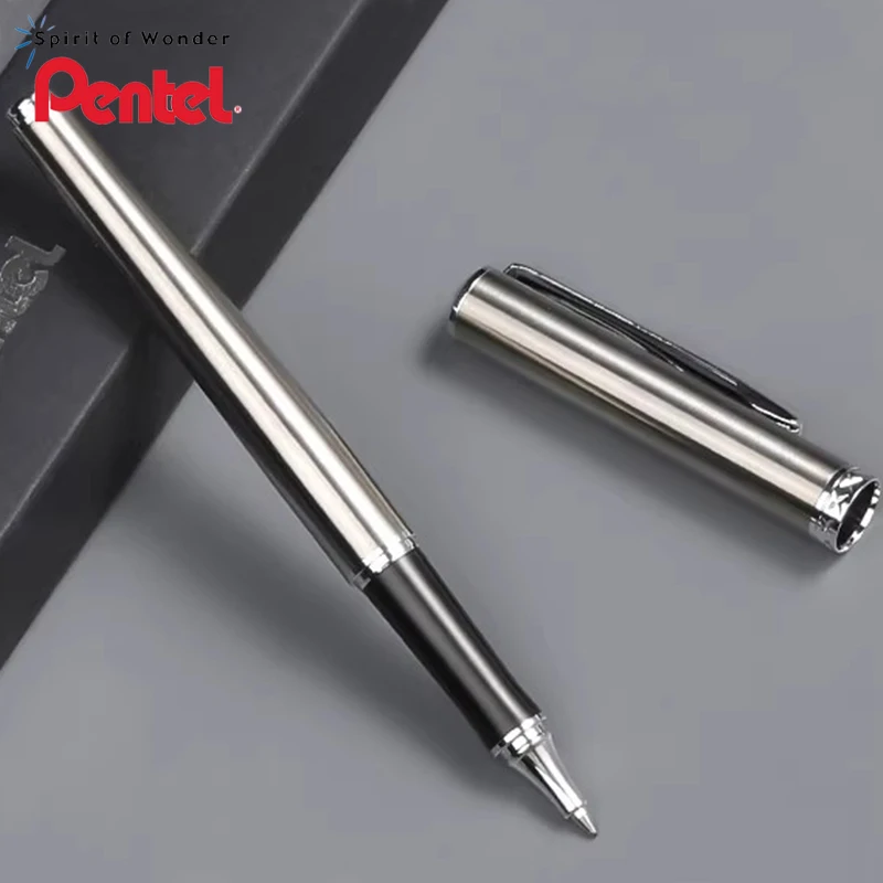 Japan Pentel Metal Gel Pen K600 Bullet Quick-drying Smooth Black Pen 0.7mm Kawaii Gift Business Office Accessories Stationery