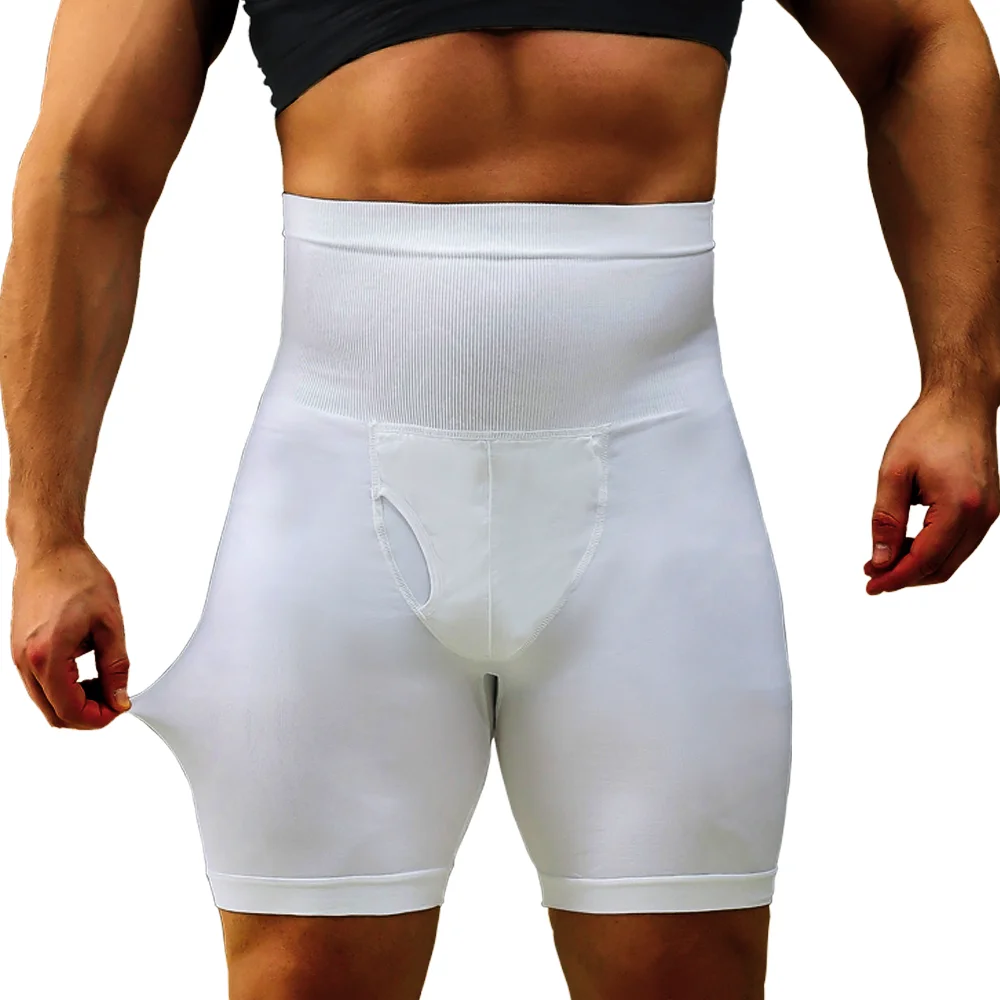 الرجال البطن تحكم السراويل محدد شكل الجسم ضغط عالية مدرب خصر البطن المتقلب سراويل التخسيس ملابس داخلية الملاكم الملابس الداخلية
