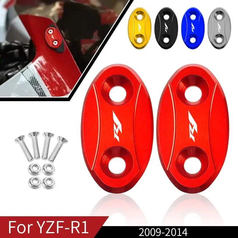 

For YAMAHA YZF-R1 YZF-R1M YZF R1 R1M 2009-2014 2011 2012 2013 Motorcycle Rearview Mirror Base Windshield Drive Mirror Hole Cover