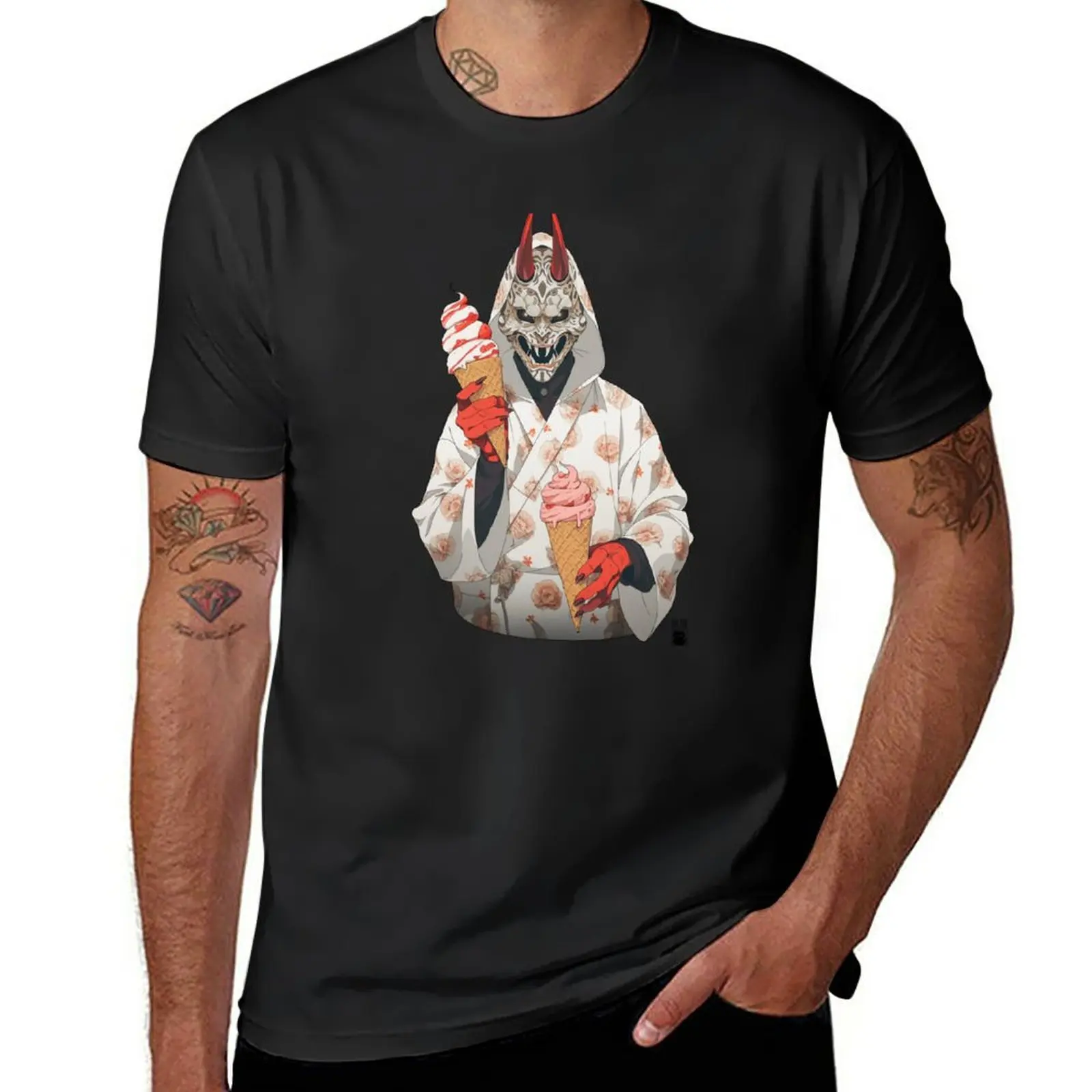 

New Hannya Ice Cream Delight 2 T-Shirt Aesthetic clothing t shirt man customized t shirts Short sleeve tee men